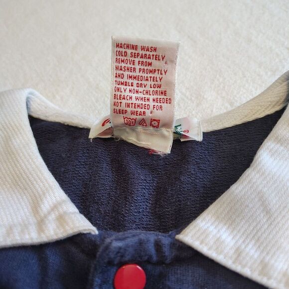 Vtg Rainbow Tag Gymboree Boys One Piece Primary Colors Striped Multi Nautical XS - Picture 2 of 7